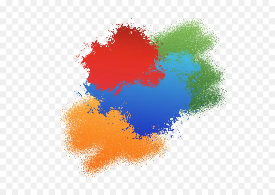 Respingo De Tinta Colorida，Cores PNG