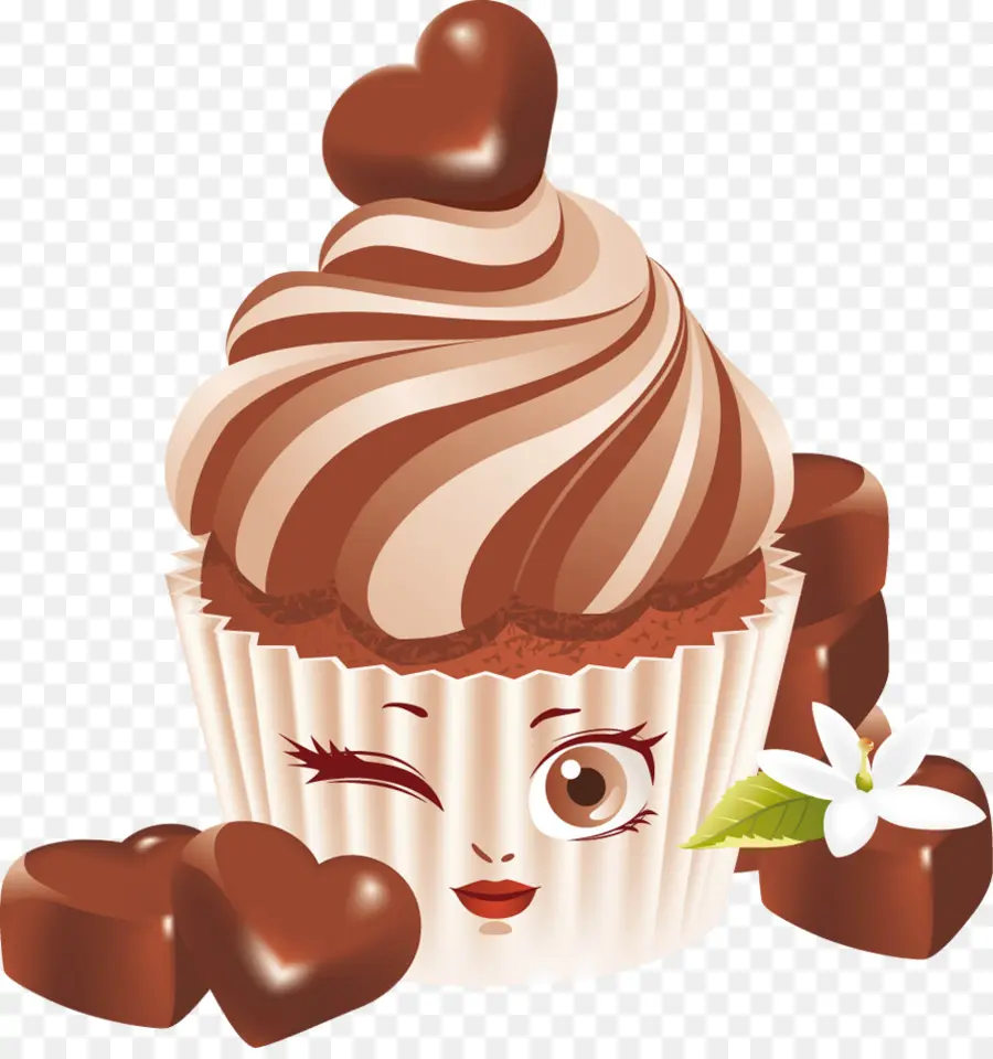 Cupcake，Bolo De Chocolate PNG