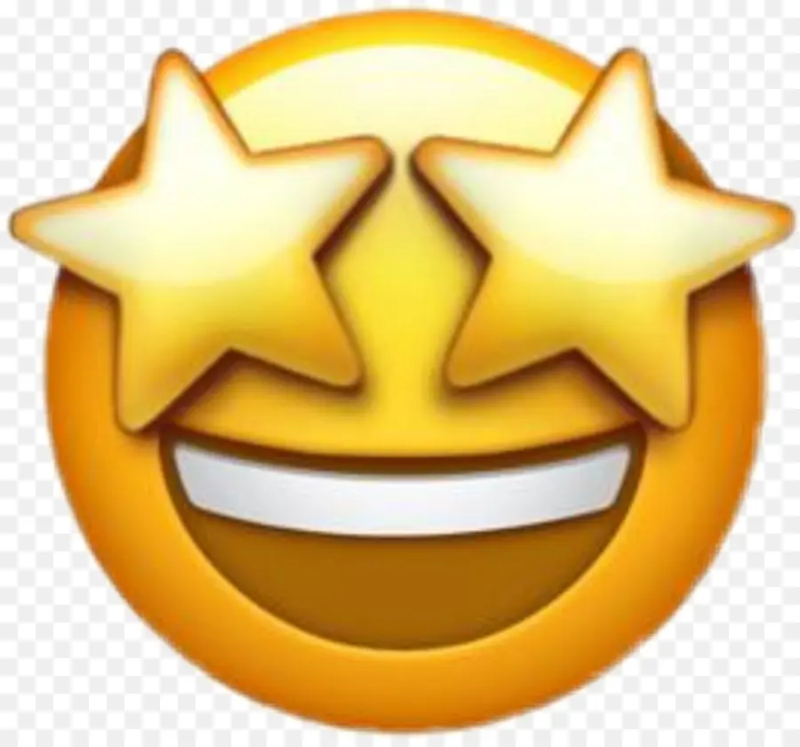 Emoji De Olhos De Estrela，Sorridente PNG