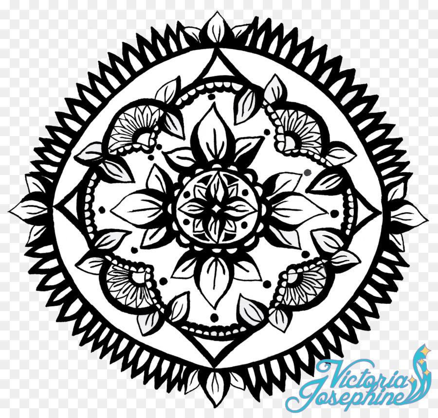 Mandala，Preto PNG