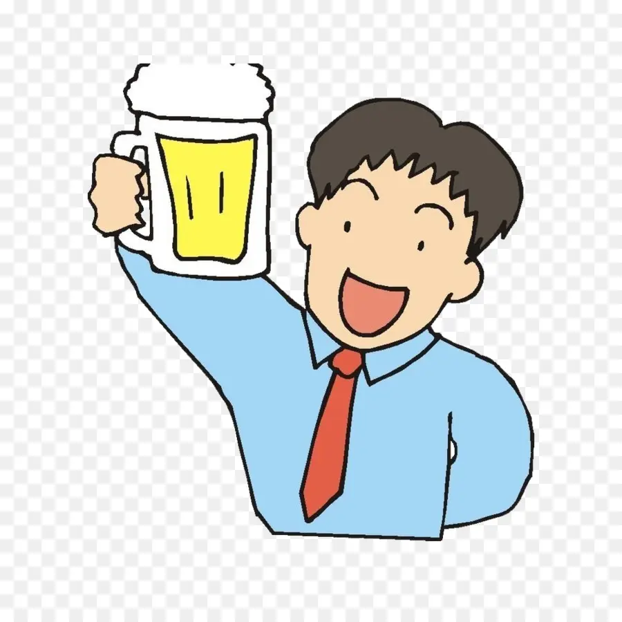 Homem De Desenho Animado Com Cerveja，Bebida PNG