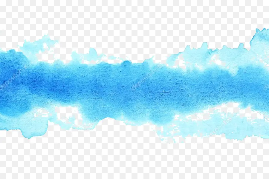 Aquarela，Azul PNG