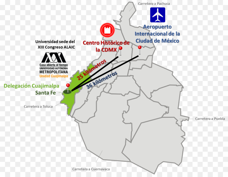 Santa Fe Cidade Do México，Mapa PNG