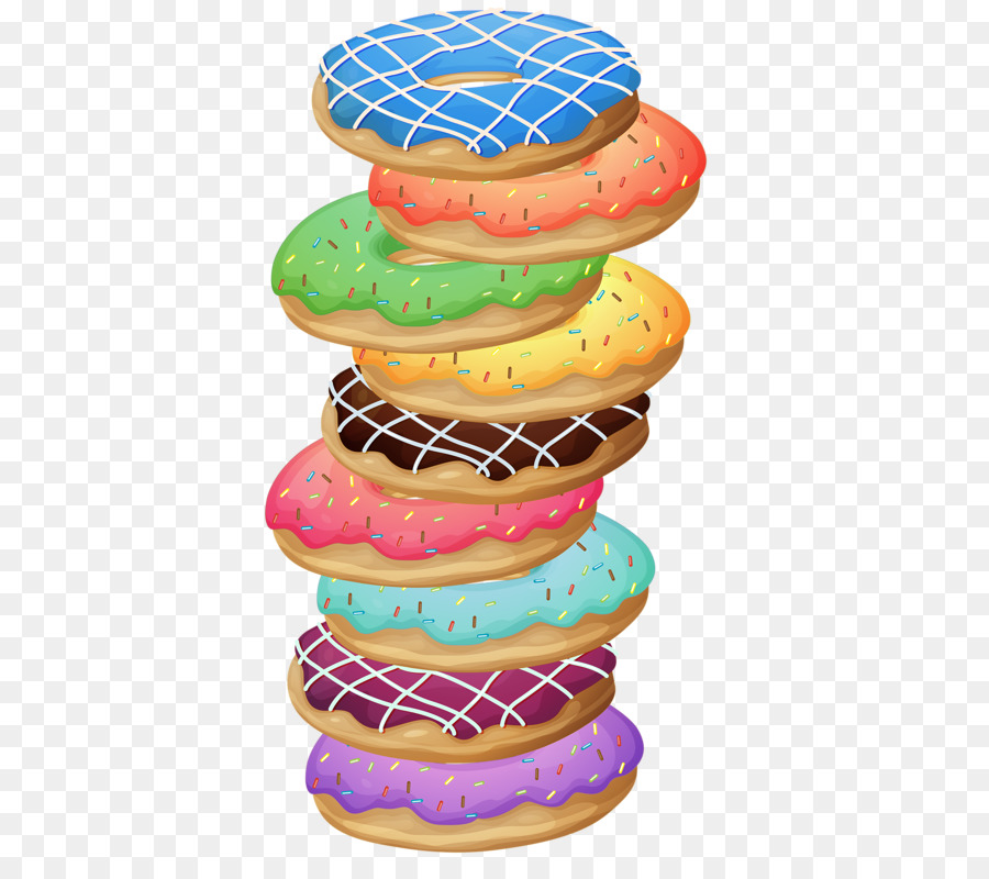 Rosquinhas Coloridas，Sobremesa PNG