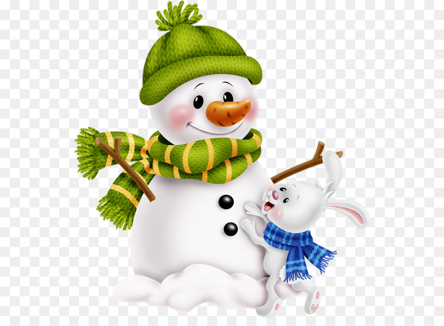 Boneco De Neve Com Chapéu Verde，Inverno PNG