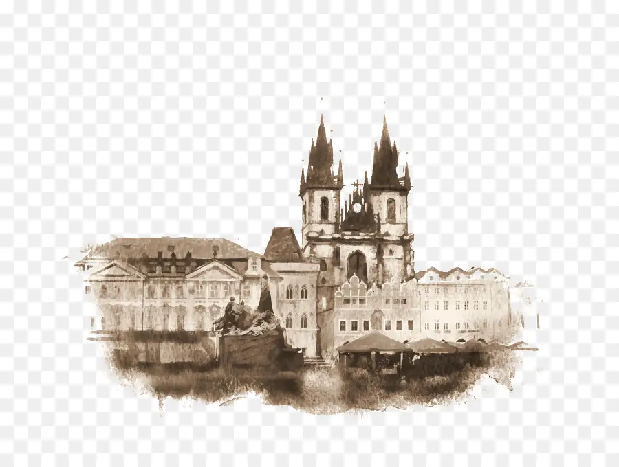 O Castelo De Praga，Desenho PNG