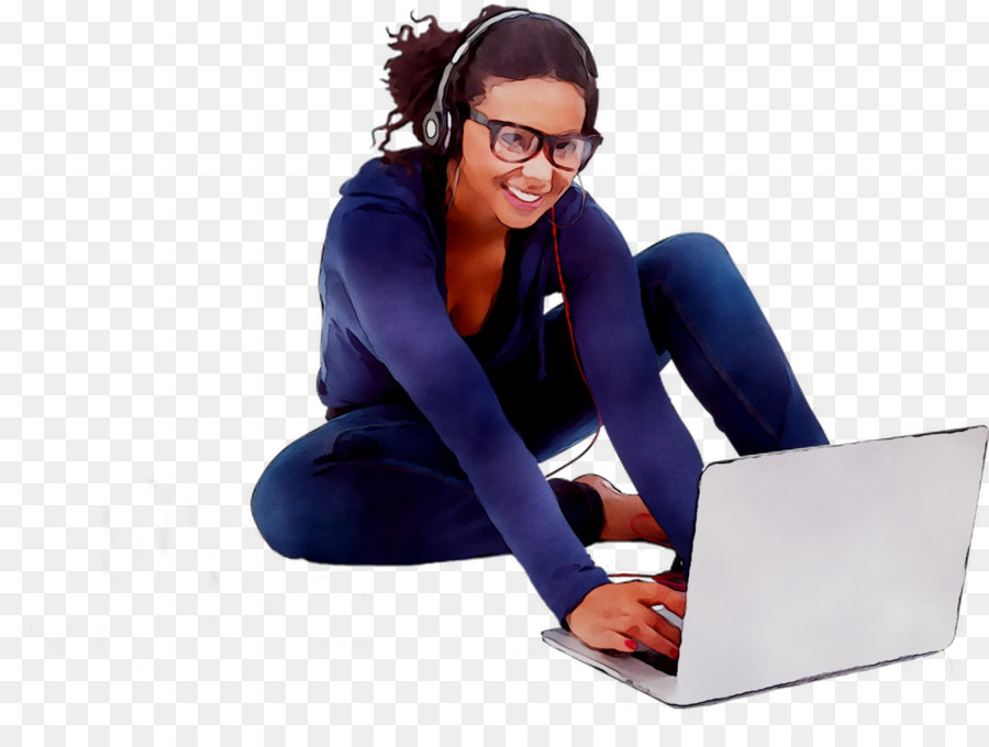 Mulher Com Laptop，Livros PNG