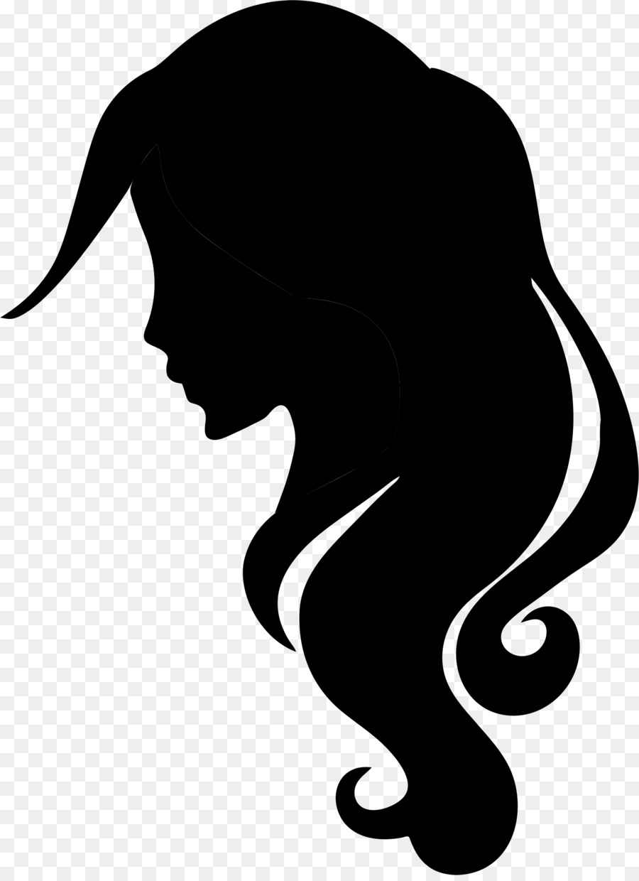 Silhueta De Cabelo Preto，Estilo PNG