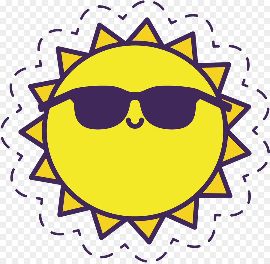 Sol Com óculos De Sol，Ensolarado PNG