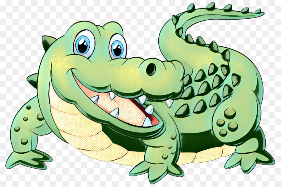 Crocodilo De Desenho Animado，Verde PNG