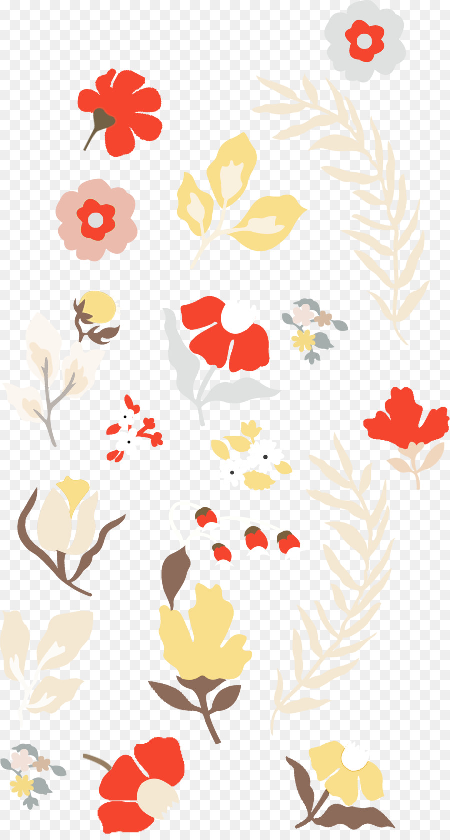 Desenho Floral，Linha PNG