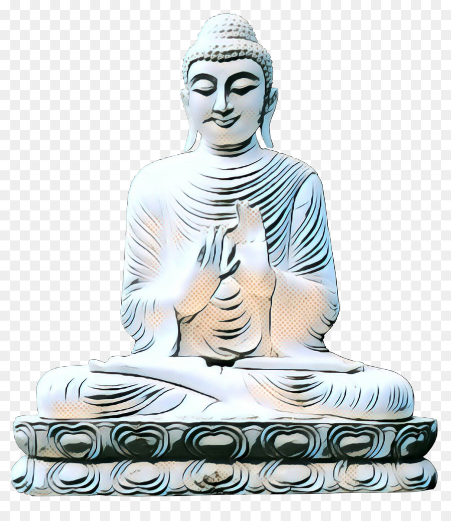 Gautama Buda，Escultura Clássica PNG