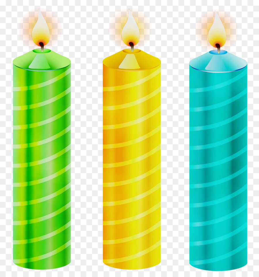 Velas Coloridas，Verde PNG