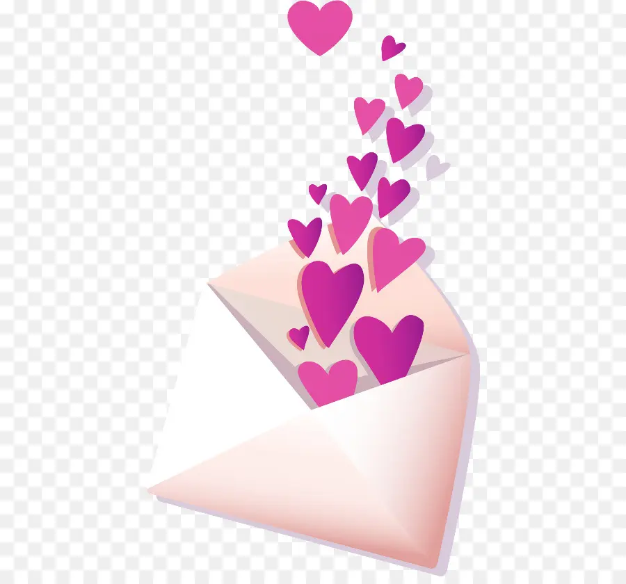 Envelope，Coração PNG