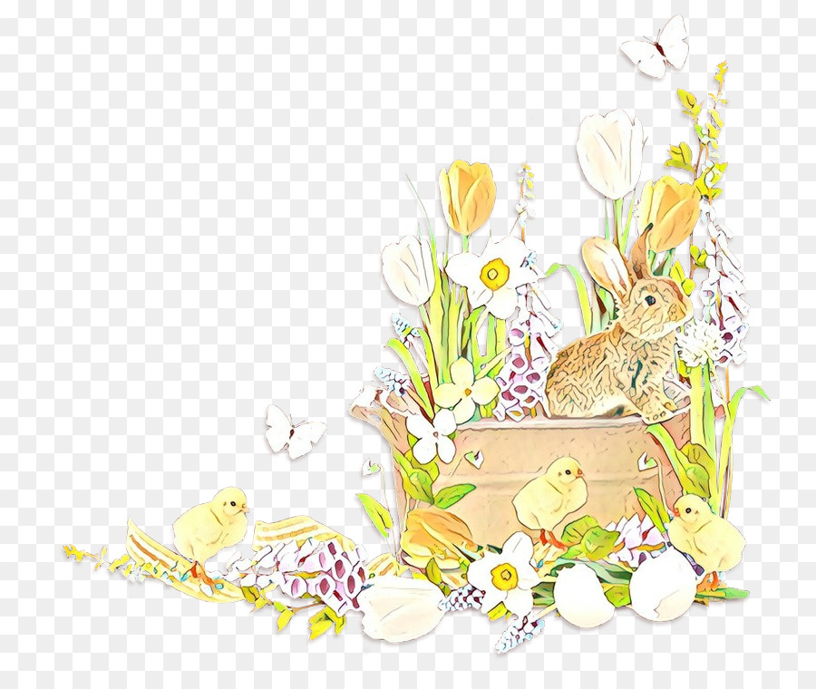 Design Floral，Coelhinho Da Páscoa PNG