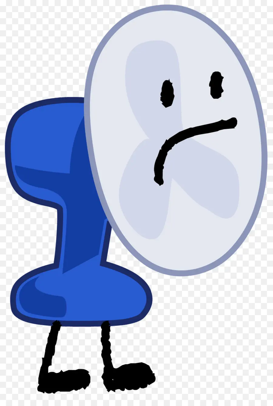 Pin Triste，Azul PNG