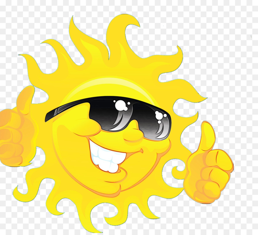 Sol Com óculos De Sol，Sorrindo PNG