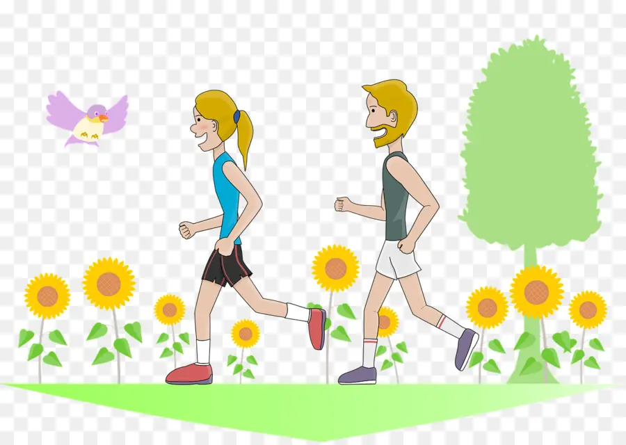 Jogging，Cartoon PNG