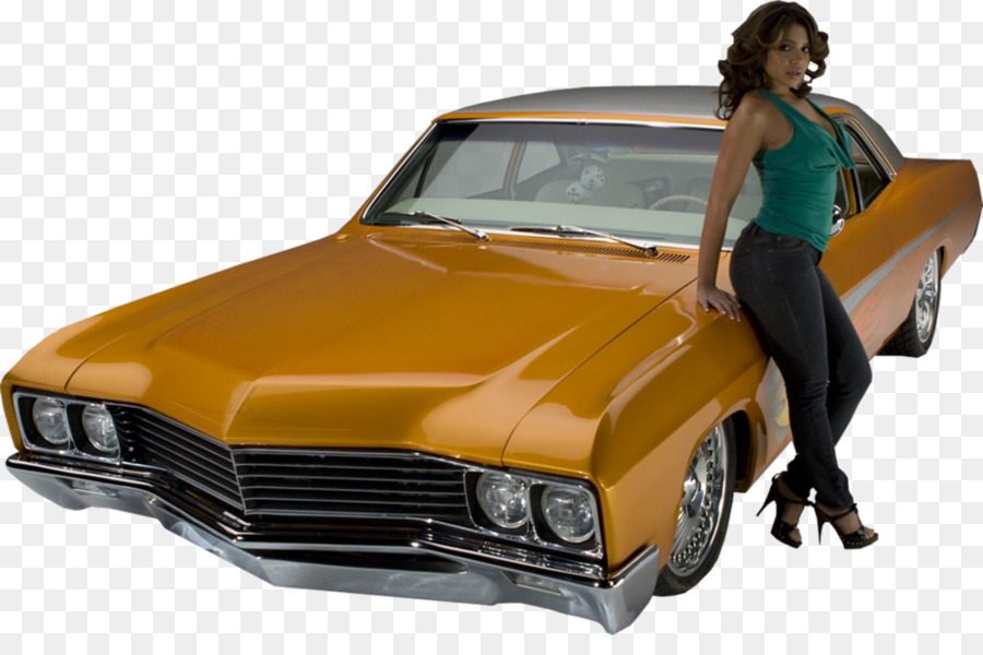 Mulher Com Carro Laranja，Mulher PNG