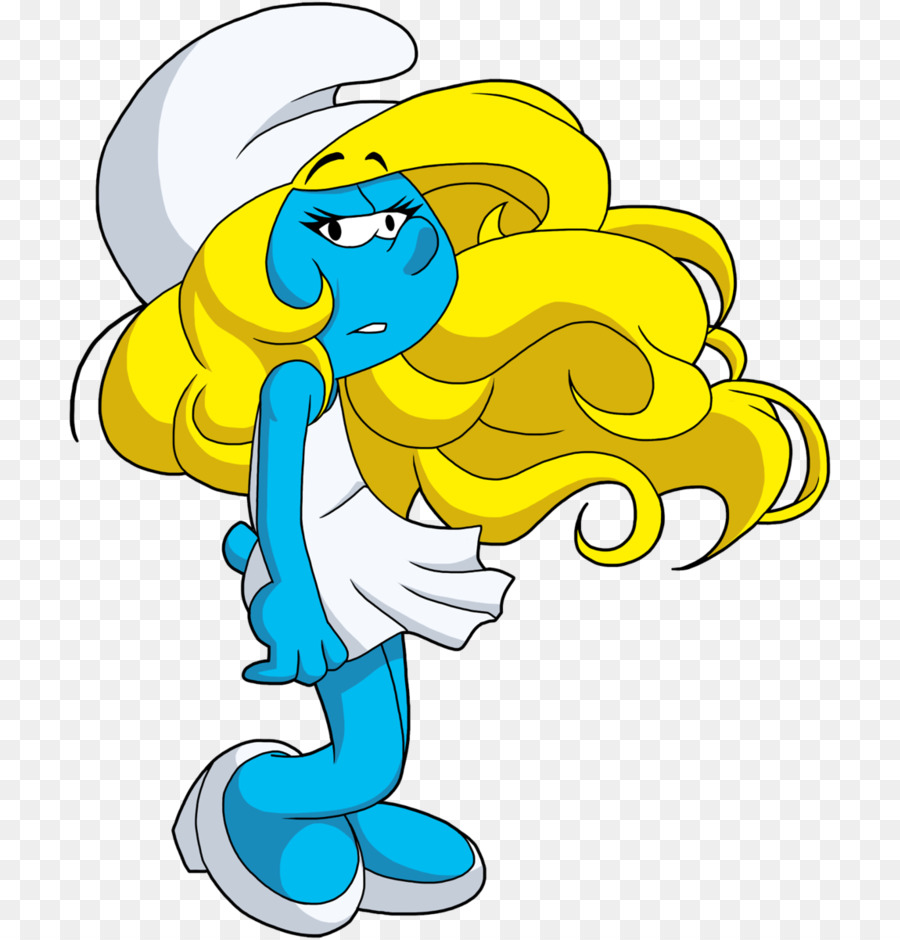 Smurfette，Azul PNG