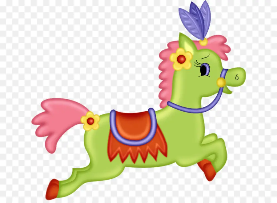 Cavalo Rosa，Desenho Animado PNG