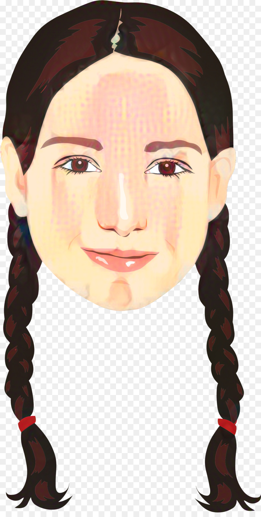 Menina Com Tranças，Desenho Animado PNG