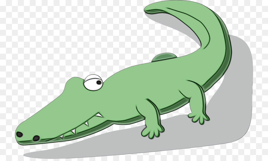 Crocodilo Verde，Desenho Animado PNG