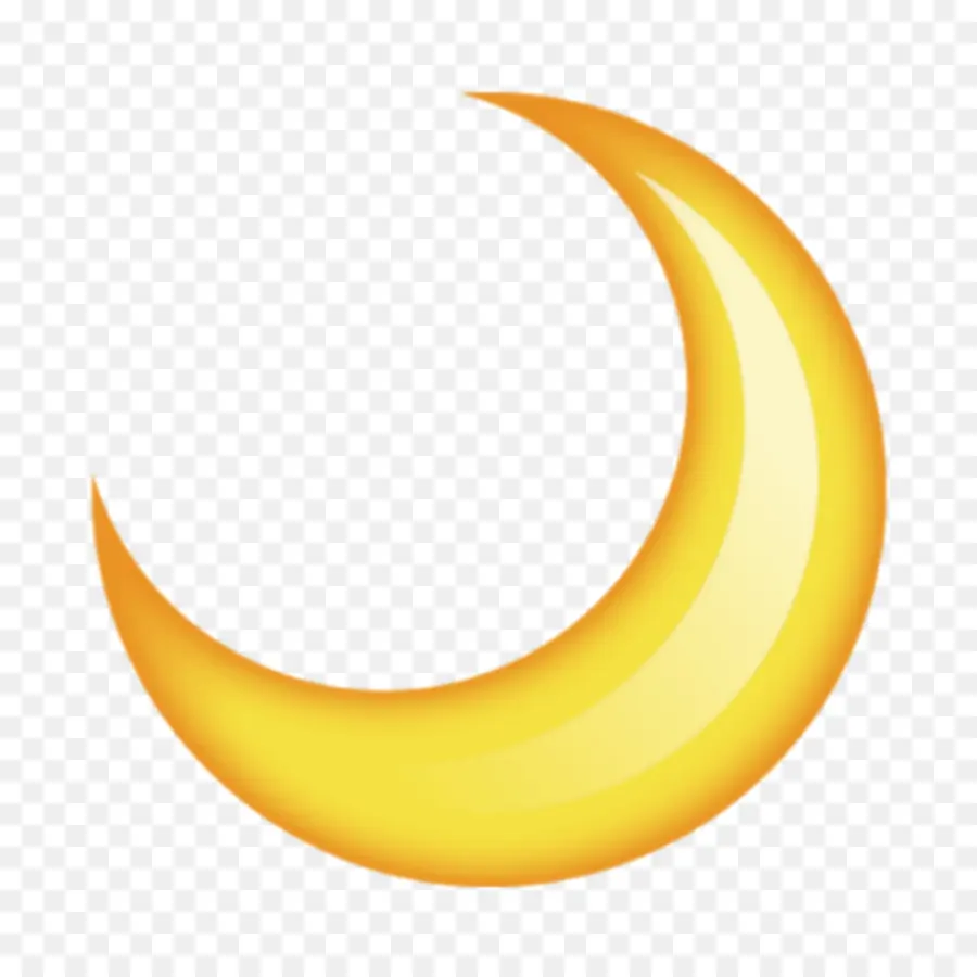 Lua Crescente，Amarelo PNG