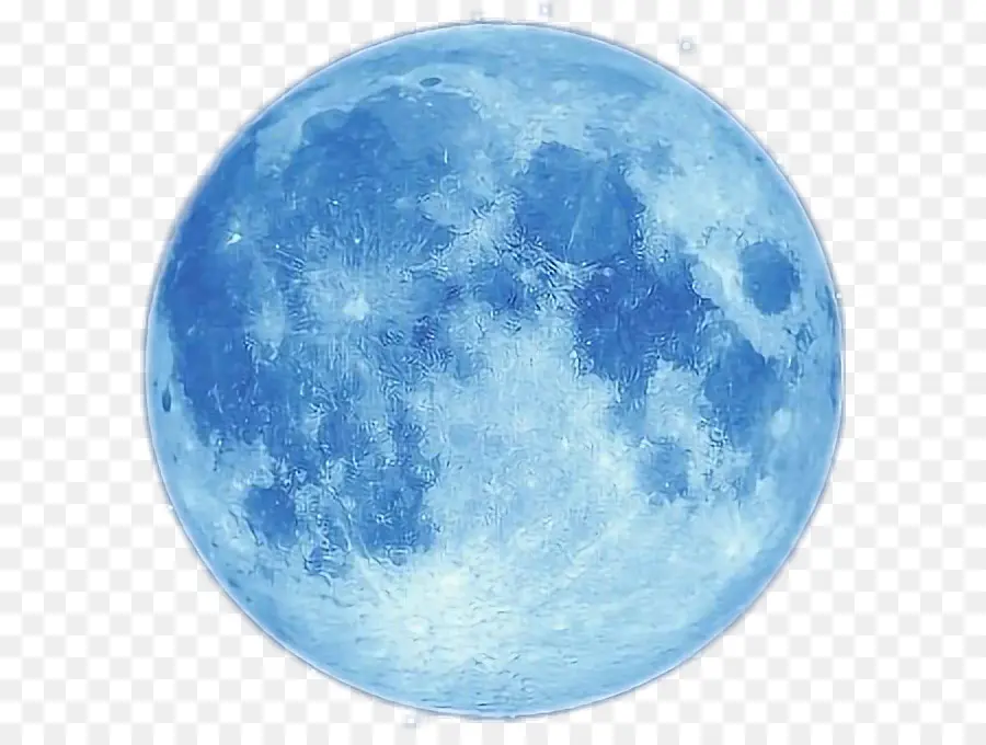 Lua Azul，Lua Cheia PNG
