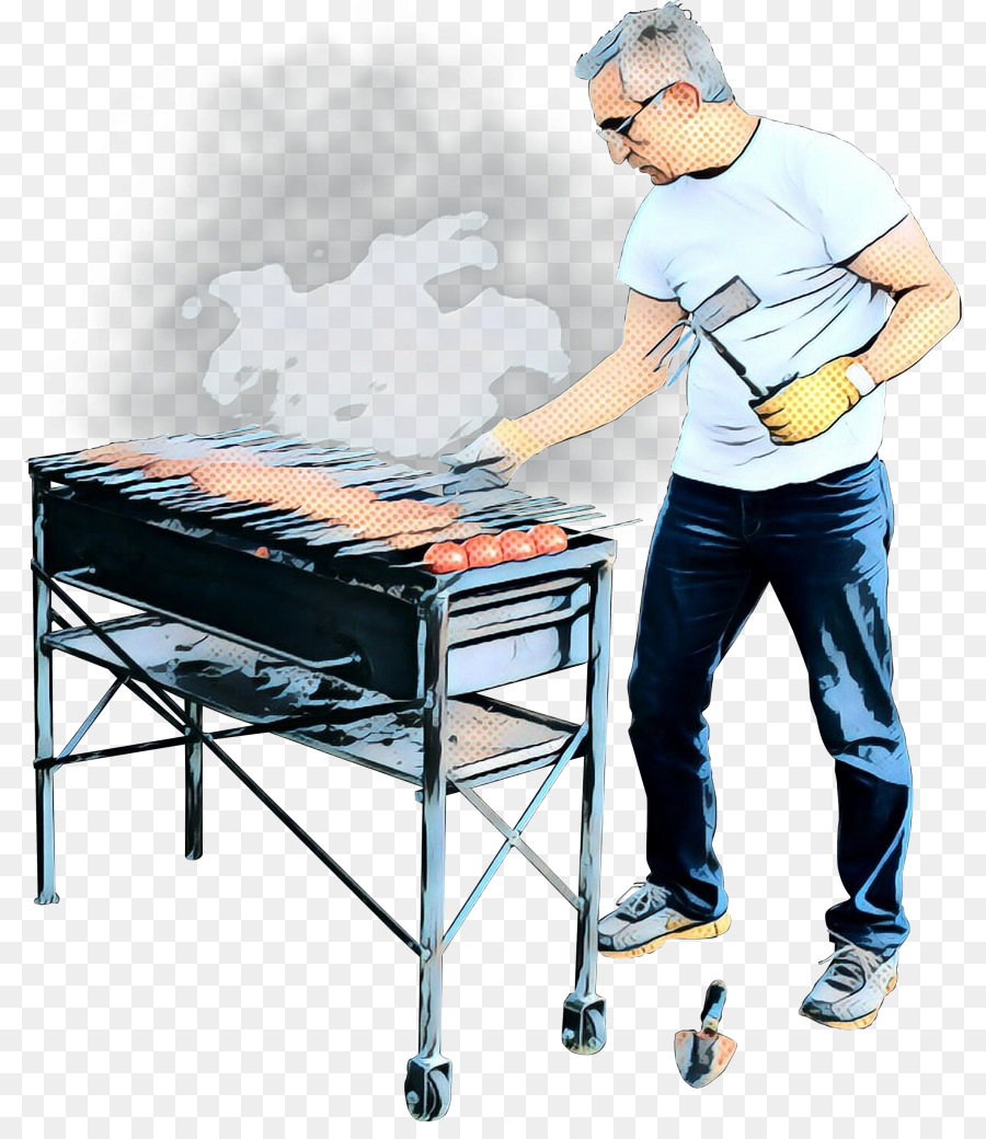 Homem Grelhando，Churrasco PNG