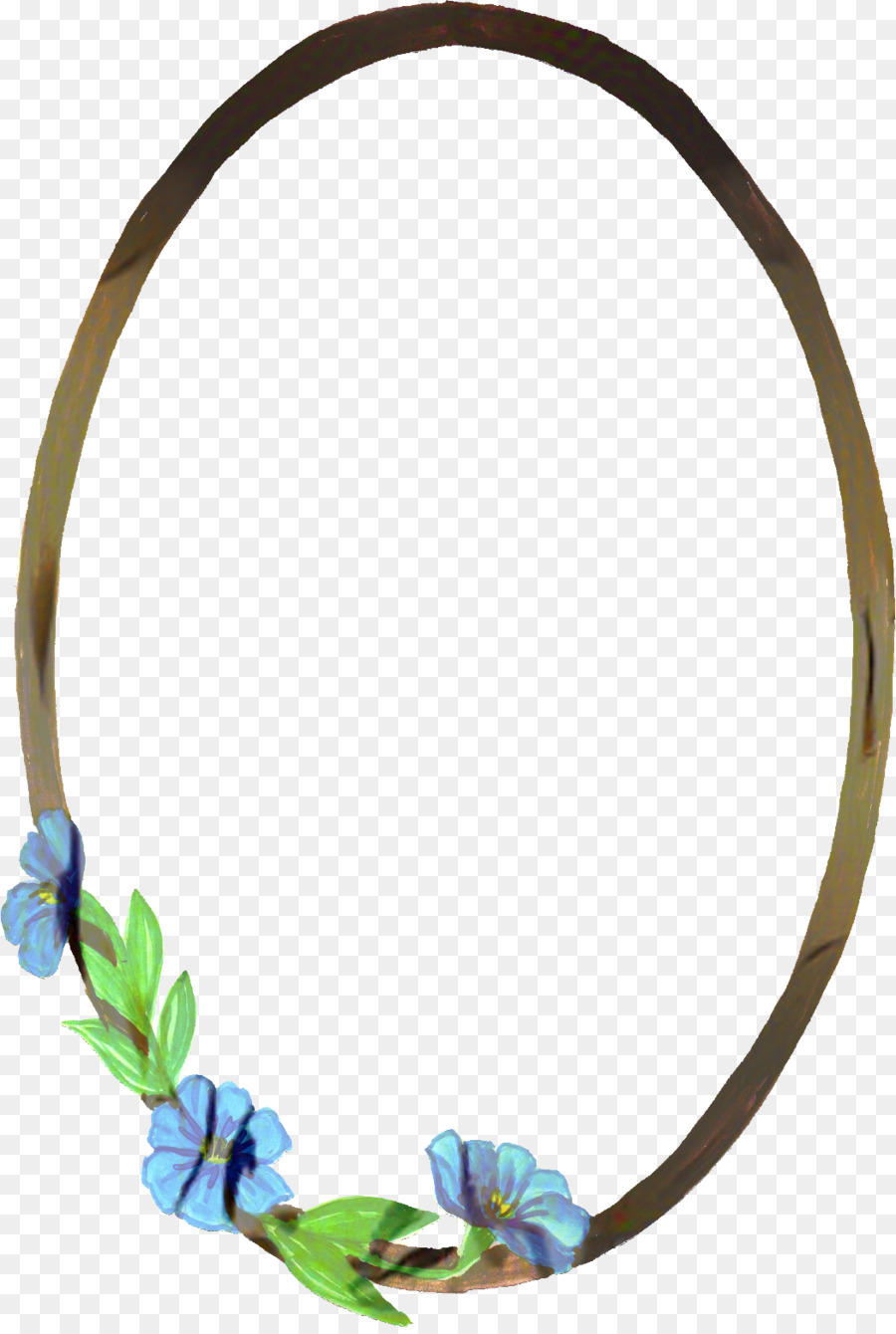 Moldura Floral，Oval PNG