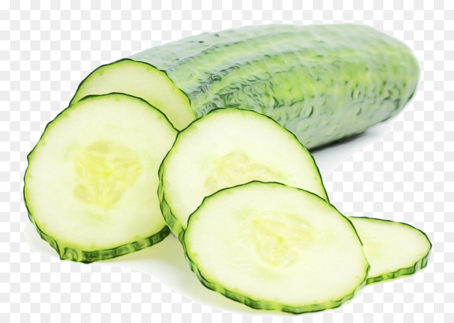 Pepino Verde，Fatiado PNG