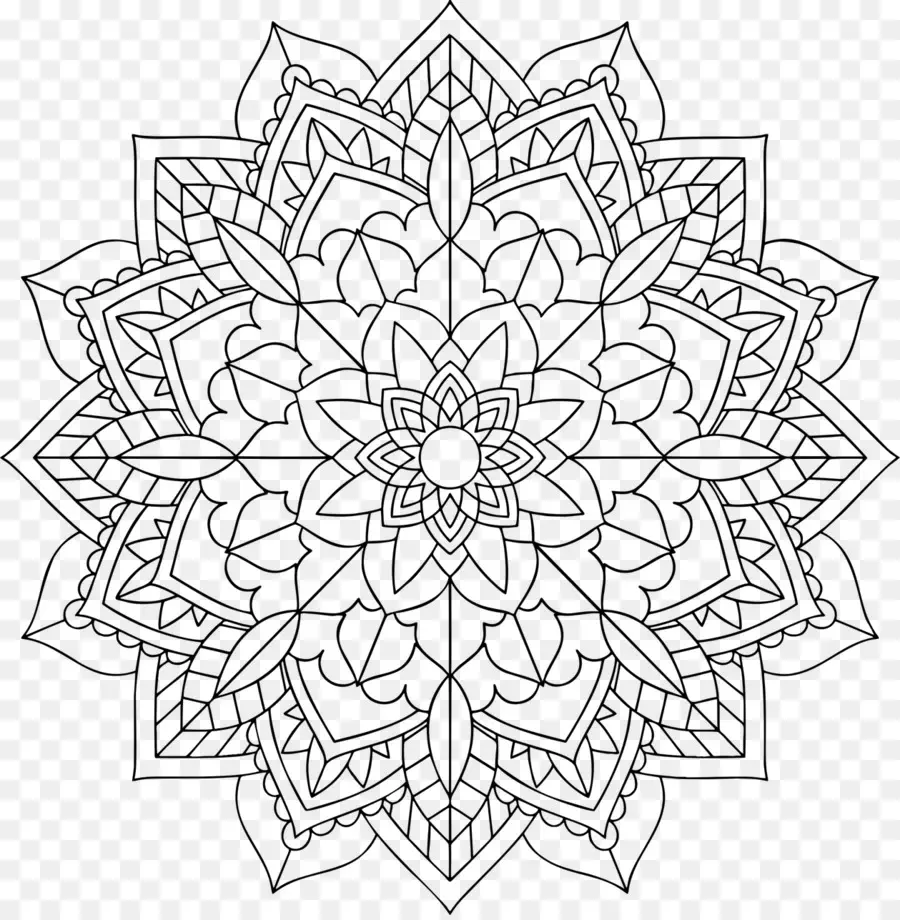 Mandala，Livro De Colorir PNG