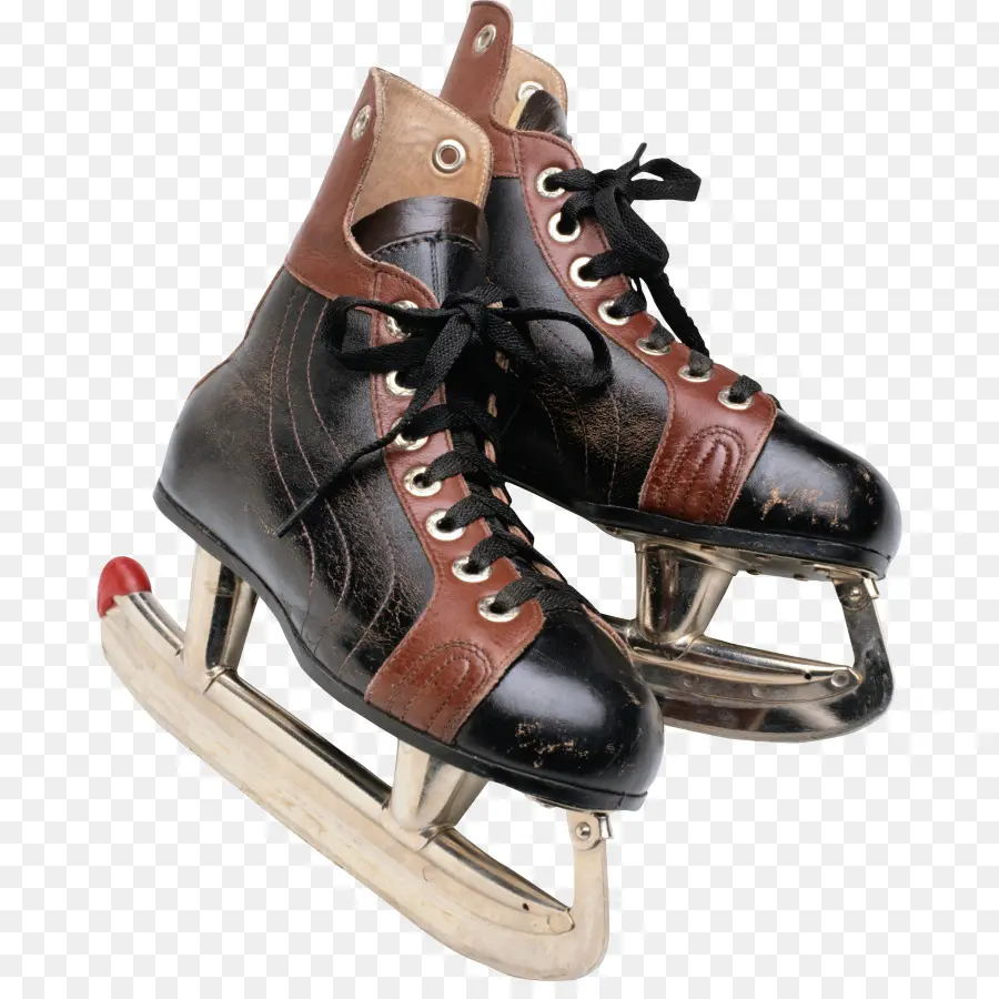 Patins De Gelo Antigos，Couro PNG