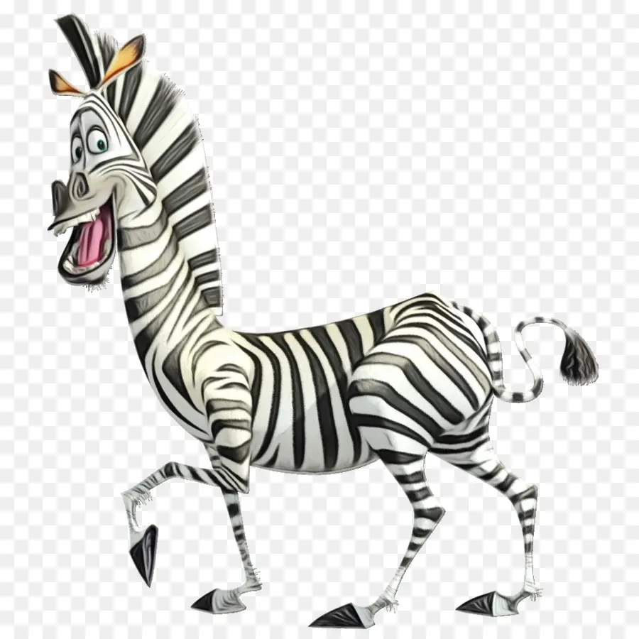 Zebra De Desenho Animado，Animado PNG