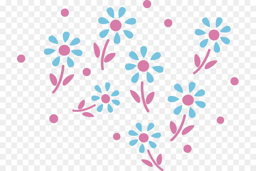 Folhas Coloridas，Flor PNG