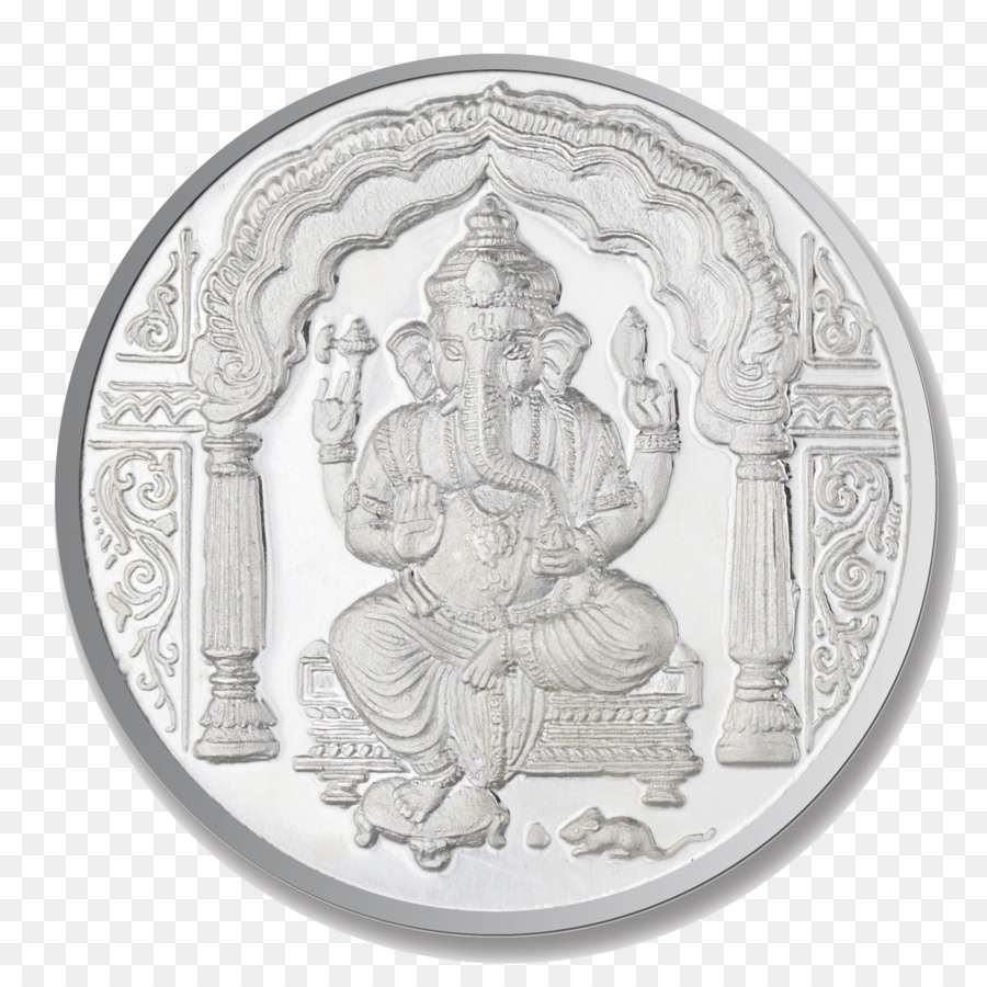 Ganesha，Moeda De Prata PNG