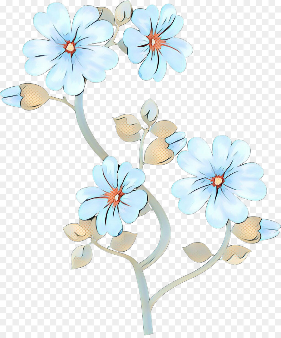 Flores Azuis，Botânico PNG