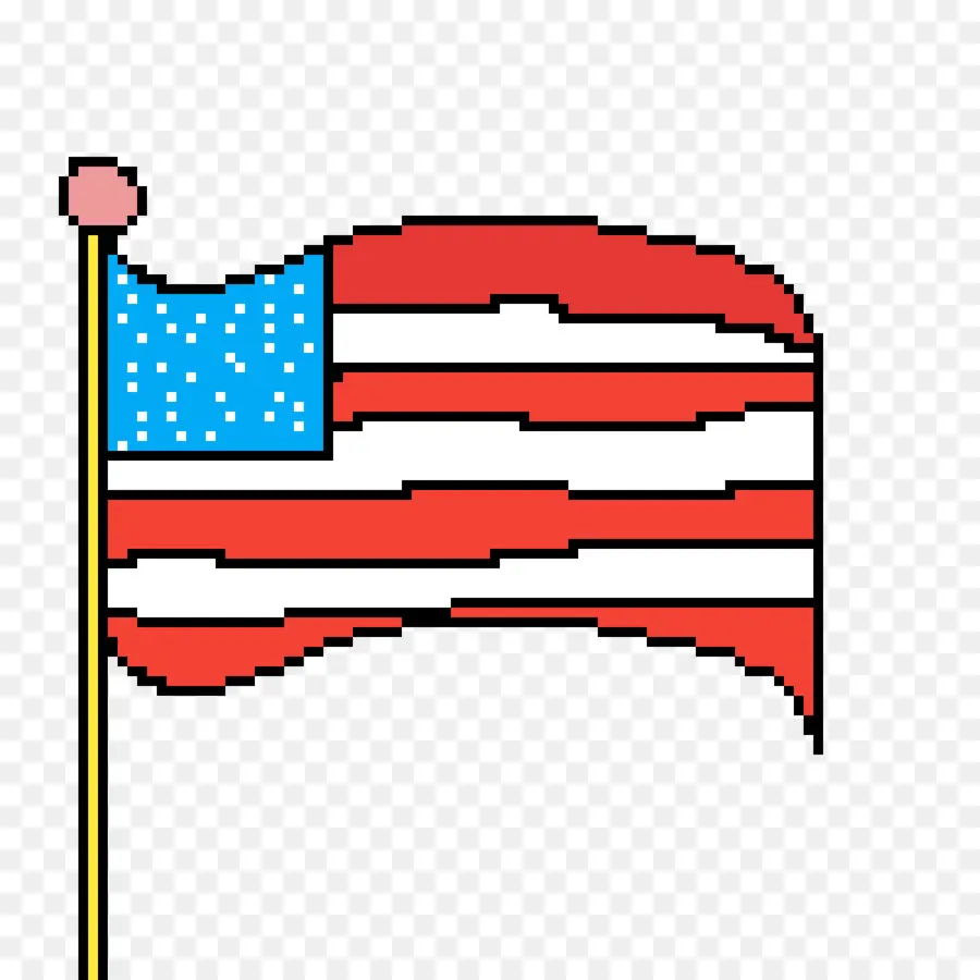 Bandeira De Pixels，Eua PNG