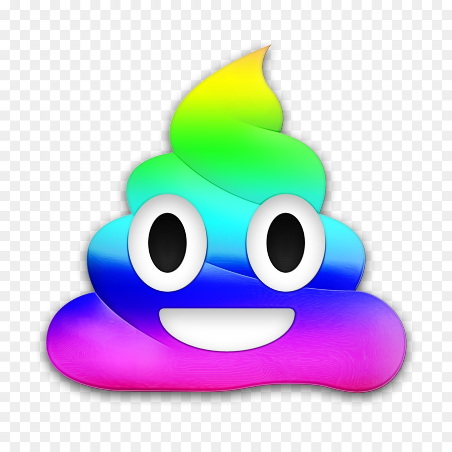 Emoji De Cocô De Arco íris，Colorido PNG