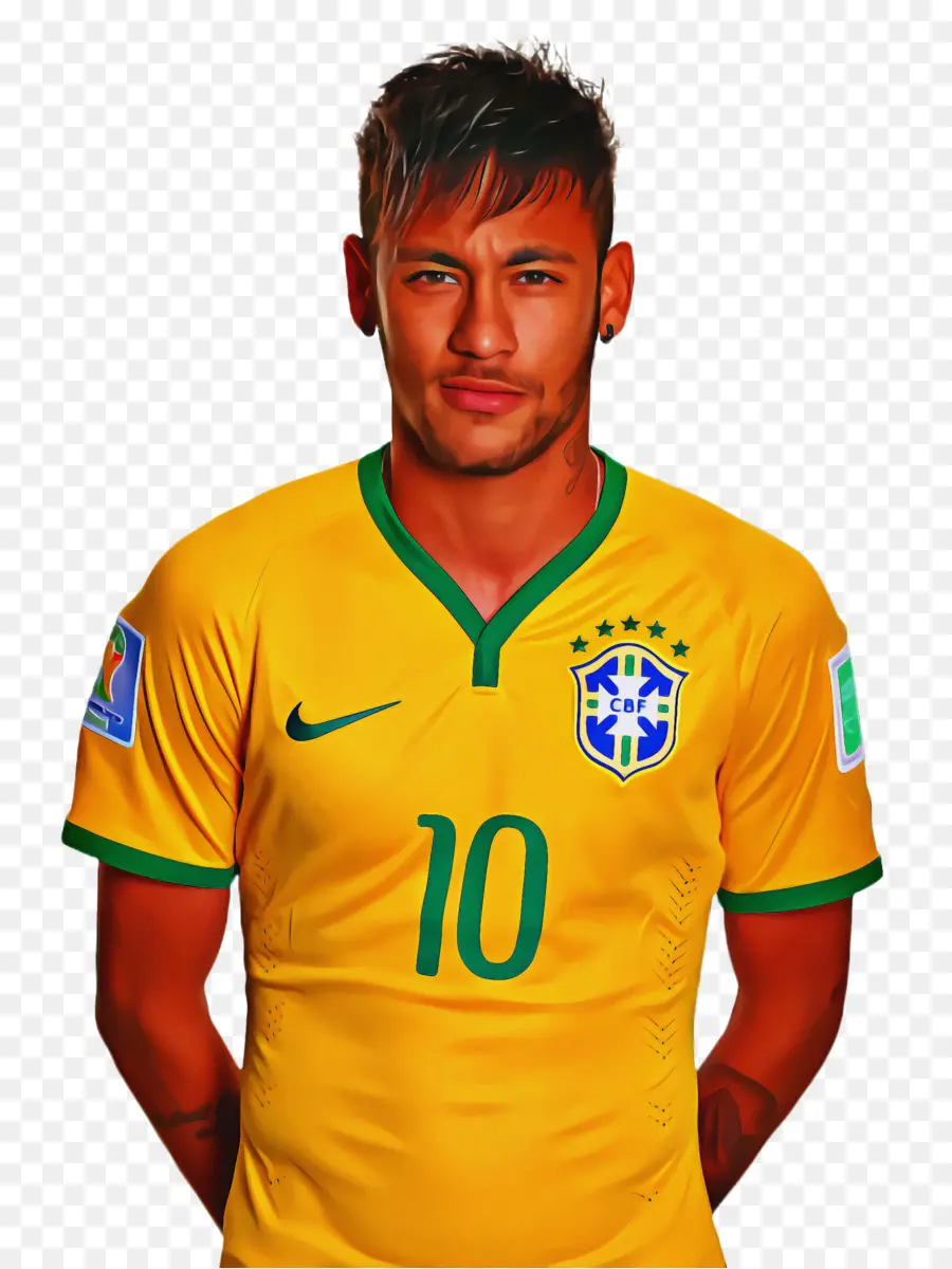 Jogador De Futebol Em Camisa Amarela，Futebol PNG