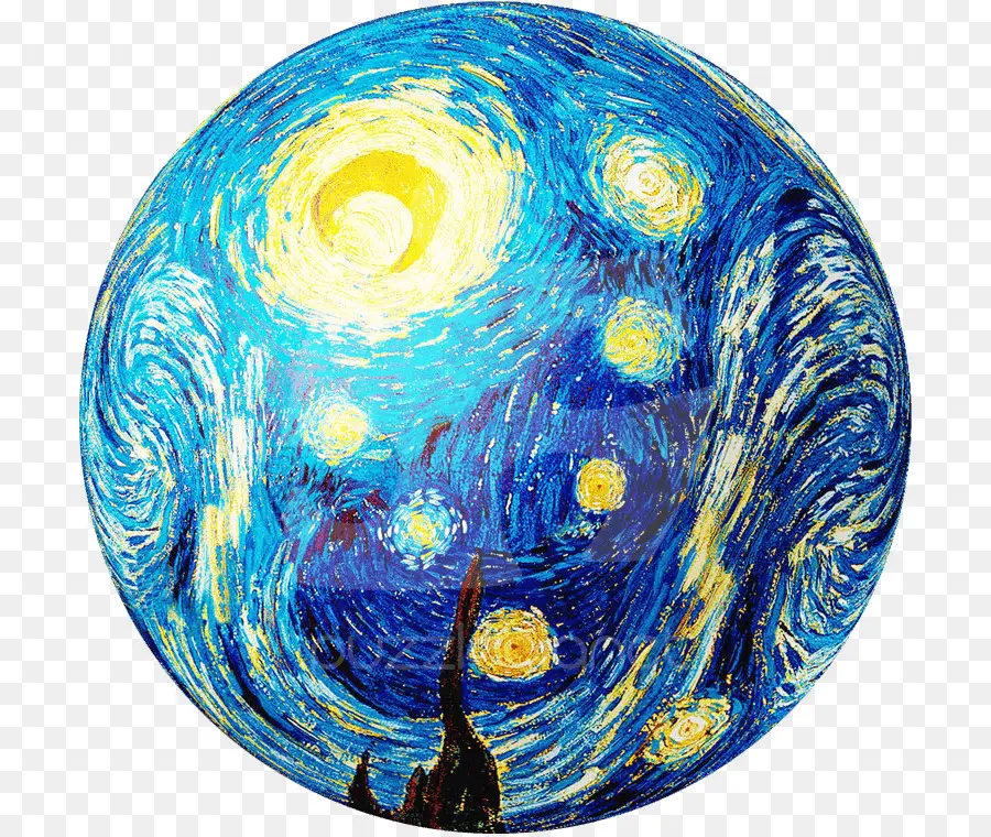 Noite Estrelada，Van Gogh Autoretrato Seu PNG