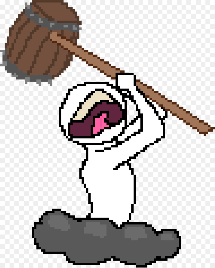 Personagem De Pixel Art，Martelo PNG