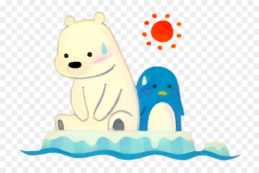 Urso Polar E Pinguim，Gelo PNG