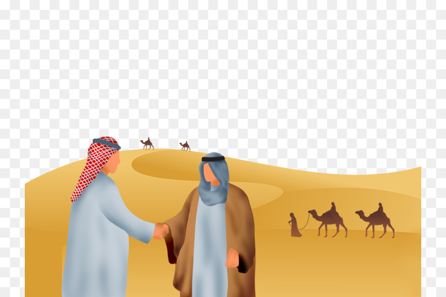 O Dromedário，Deserto árabe PNG