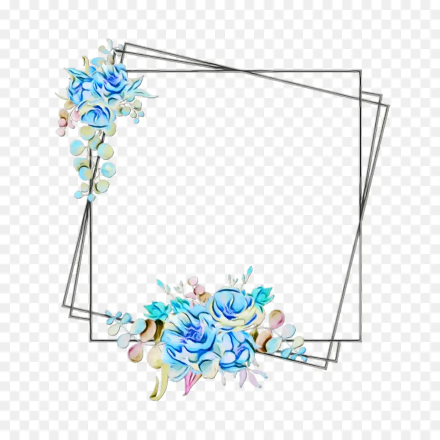 Flor，Azul PNG