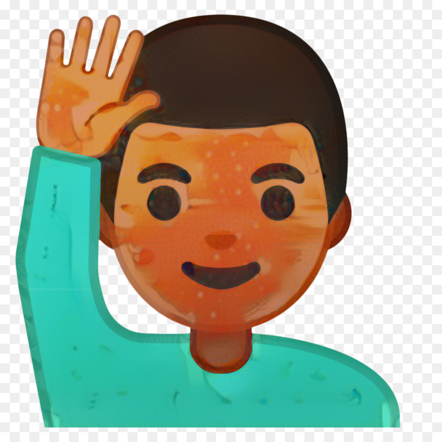 Emoji Acenando，Saudações PNG