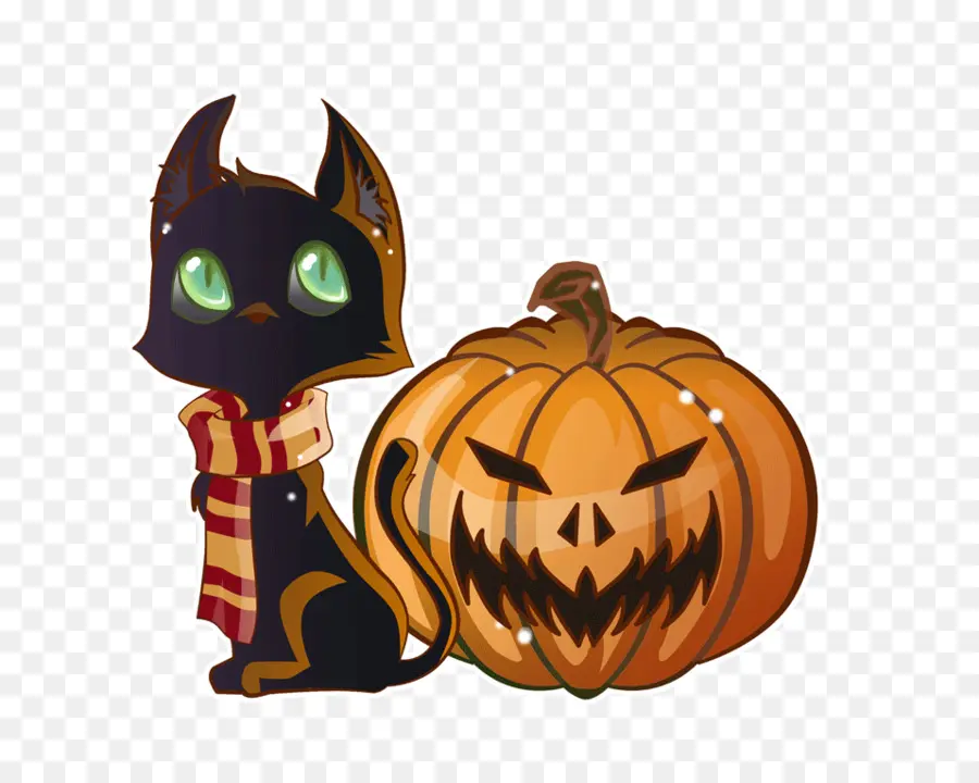 Gato，Jackolantern PNG