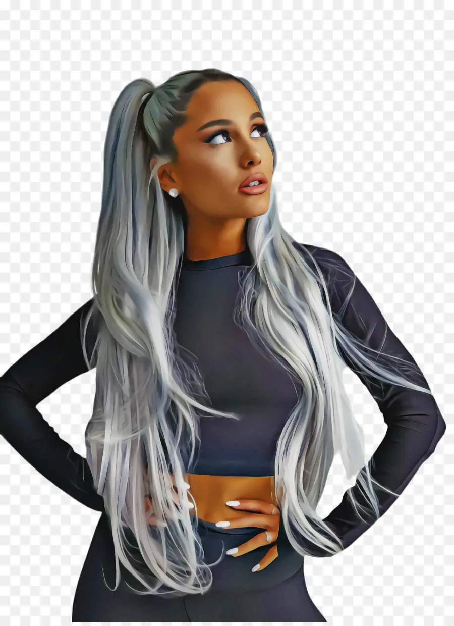 Mulher Com Cabelo Comprido，Moda PNG