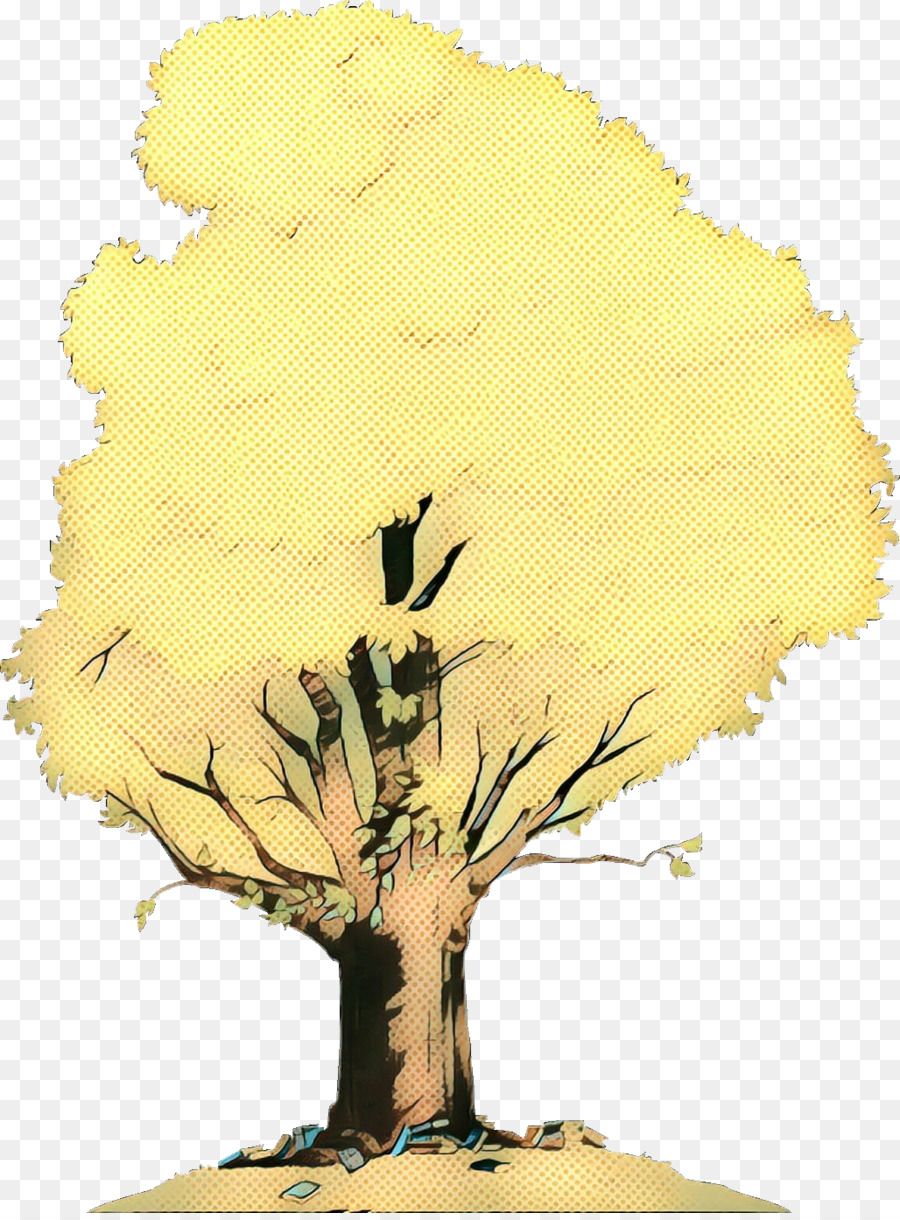 árvore，Amarelo PNG